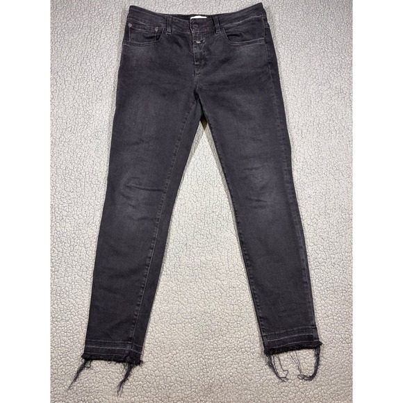 Closed Denim - Closed Baker 1920 Slim Jeans Womens 29 Black Raw Hem Candiani Denim Made Italy